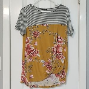 Stitch Fix Floral and Striped Blouse